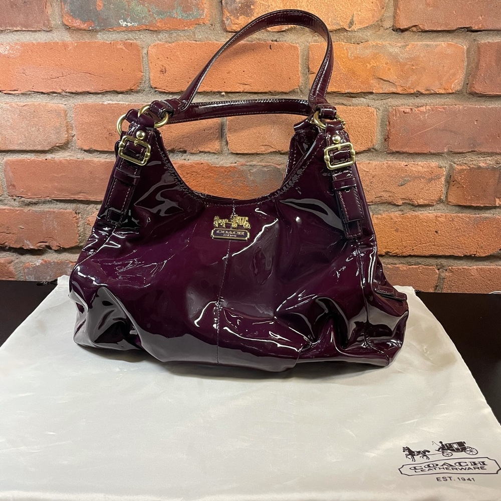 Coach Plum Patent Leather Purse